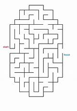 Mazes Easy Oval Maze Printable sketch template