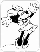 Minnie Coloring Mouse Pages Disneyclips Cheering sketch template