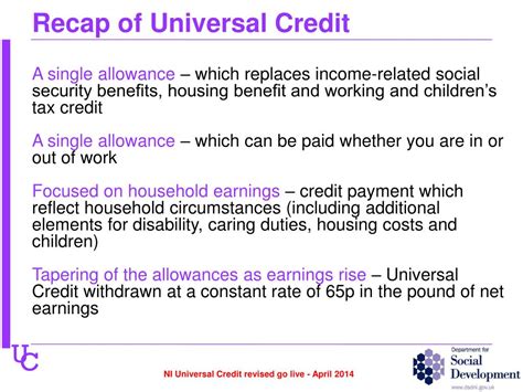 universal credit powerpoint    id