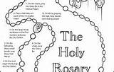 Rosary Worksheets Printable Coloring Kids Pray Thecatholickid Medium sketch template