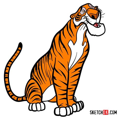 draw shere khan  jungle book sketchok easy drawing guides