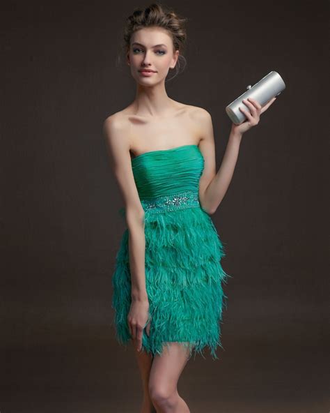 Elegant Strapless Sea Green Mini Cocktail Dresses 2014 Beaded Waist