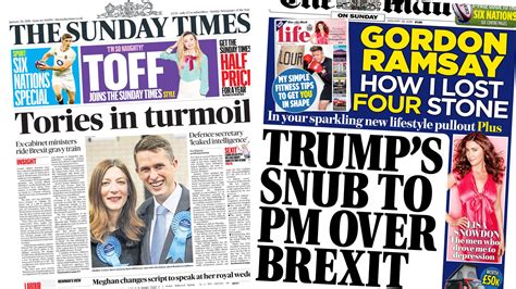 newspaper headlines tories  turmoil  brexit betrayal