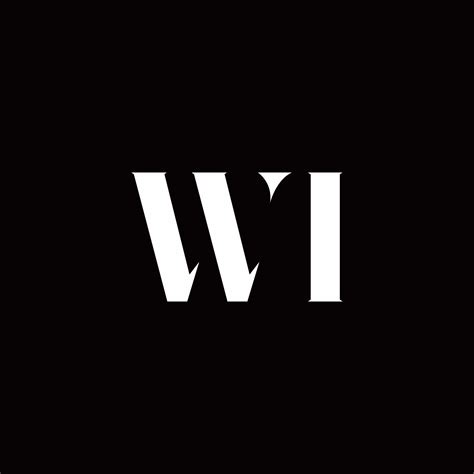 wi logo letter initial logo designs template  vector art  vecteezy