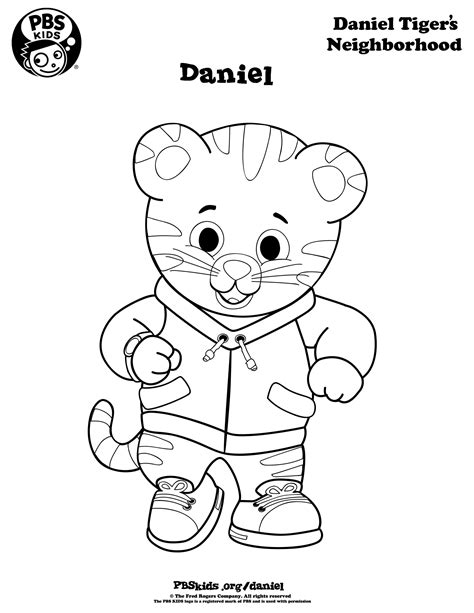 daniel tiger coloring page coloring home