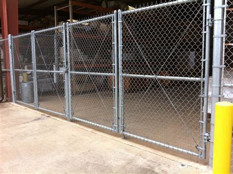 chain link double swing bi fold gate allied security fence