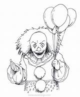 Pennywise Balloons Xcolorings sketch template
