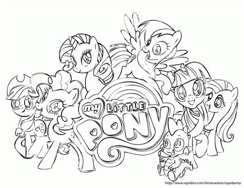 printable coloring pages    pony friendship  magic