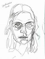 Line Continuous Drawing Face Portrait Contour Drawings Famous Artists Portraits Life Lines Painting Still Continous Getdrawings Paintingvalley Hello Single Perpetual sketch template