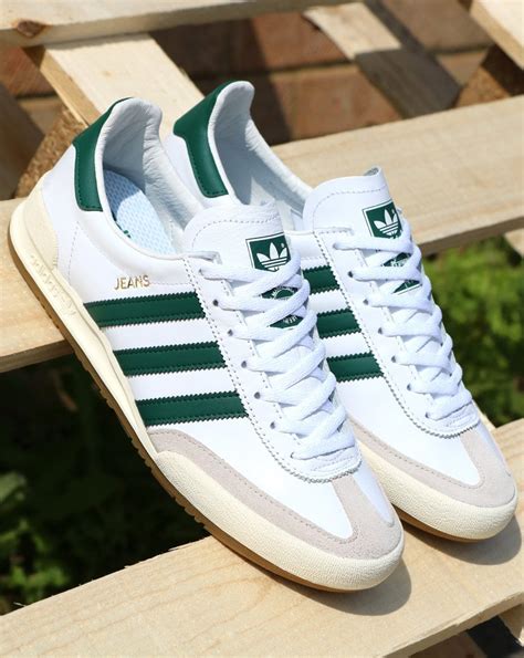 adidas jeans mk trainers white green  casual classics