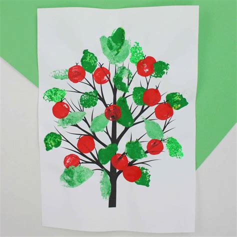 apple tree drawing kids