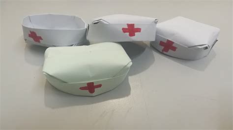 easy nurse hat cap doctor origami nurse cap youtube