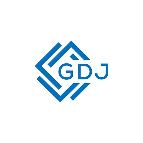 gdj letra logo diseno en blanco antecedentes gdj creativo circulo letra logo concepto gdj
