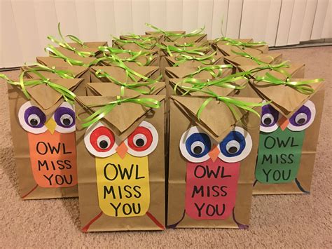 owl   gift bags  students teaching pinterest owl