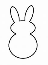 Bunny Silhouette Cliparts Outline sketch template