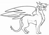 Coloriage Griffon Gryphon Grifo Dessin Colorir Grifone Imprimer Animali Mitologici Animowany Kolorowanka sketch template