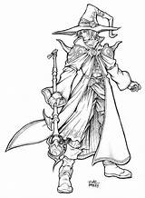 Mage Drawing Coloring Wizard Drawings Sheets Base Dragons Dungeons Pages Male Amano Colouring Fantasy Sketches Book Adult Deviantart Character Choose sketch template