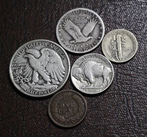silver coins  coin collection set  silver type coins