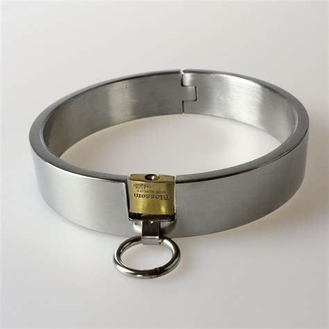 male female locking stainless steel slave neck collar