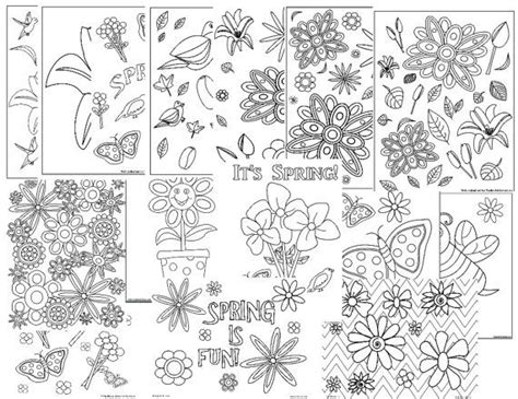 spring coloring book  pages spring coloring pages coloring books