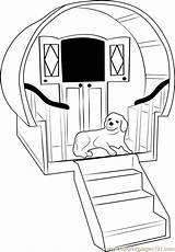 Dog House Coloring Pages Getcolorings Stair sketch template