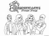 Descendants Coloring Wicked Pages Printable sketch template