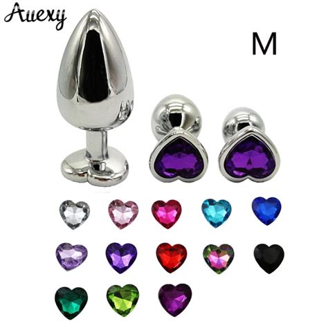 buy auexy big analplug heart butt plug metal stainless