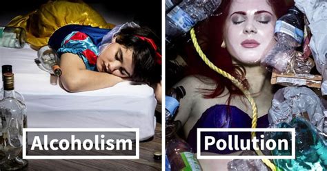 Sobering Photo Series Shows Disney Princesses Struggling With Real Life