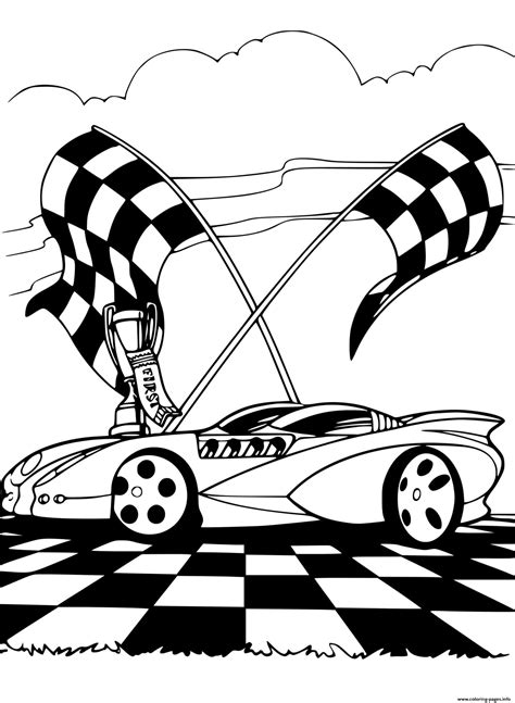 racing track car coloring page printable