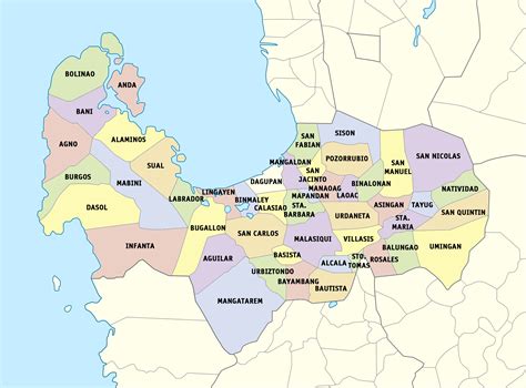pangasinan map pangasinan philippines travel map
