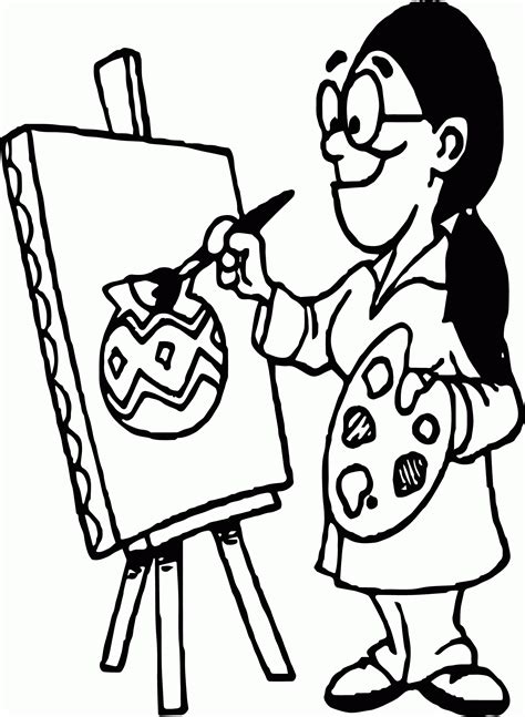 image artist tools art coloring page wecoloringpage coloring home
