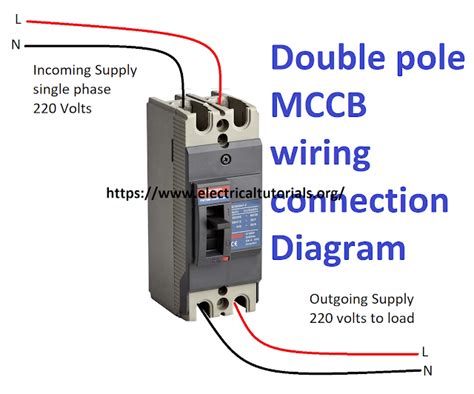 double pole mccb wiring connection diagramvideo tutorial