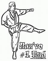 Coloring Karate Kid Pages Popular sketch template