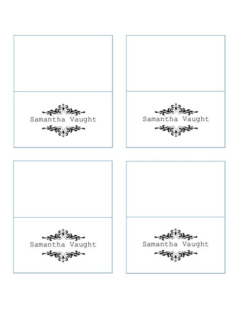 place card template word