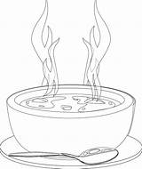 Soup Coloring Pages Bowl Color Food Printable Stone Getdrawings Related Warms Getcolorings Choose Board sketch template