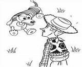Coloring Pages Sheriff Slinky Toy Dog Story Woody sketch template
