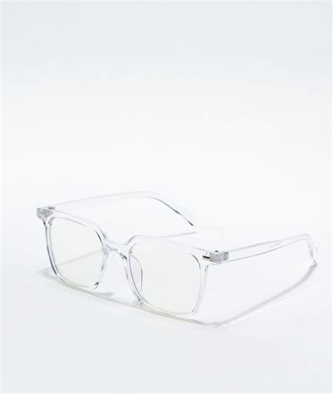 square frame clear blue light glasses