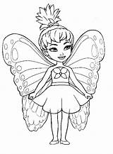 Coloring Fairy Pages Cute Wings Kids Print Butterfly Princess Girls Anime Fairies Plum Sugar Pretty Vampire Printable Animals Color Getcolorings sketch template