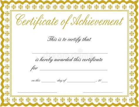 certificate  achievement stock image image  bronze