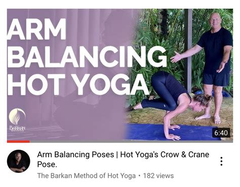 arm balancing poses hot yogas crow crane pose youtube