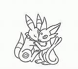 Coloring Umbreon Espeon Pages Clipart Library Line Popular sketch template