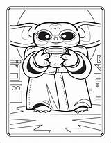 Wars Coloring Star Yoda Pages Baby Printable Sheets Six Scenes sketch template