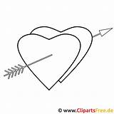 Herzen Herz Pfeil Malvorlage Malvorlagen Malvorlagenkostenlos Valentinstag sketch template