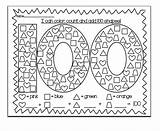 100th Countdown Sheet Schultag Ausmalbild Coloringhome Hundred Count sketch template