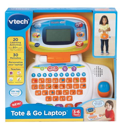 vtech  laptop tote  laptop orange  educational infant toys stores singapore