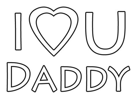 love  daddy coloring page happy fathers day pinterest