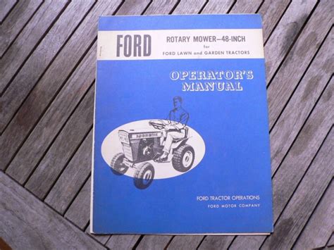 ford tractor  rotary mower lawn owners operators manual guide book set  ebay