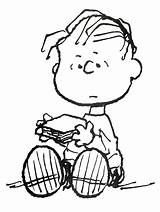 Peanuts Coloring Linus Pages Franklin Kids Characters Printable sketch template