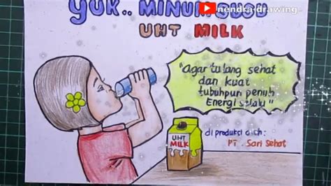 Menggambar Poster Iklan Minum Susu Youtube