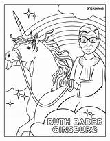 Rbg Ginsburg Bader Feminist sketch template